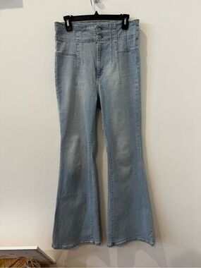 We The Free Light Blue Flared Ultra High-Rise Jeans